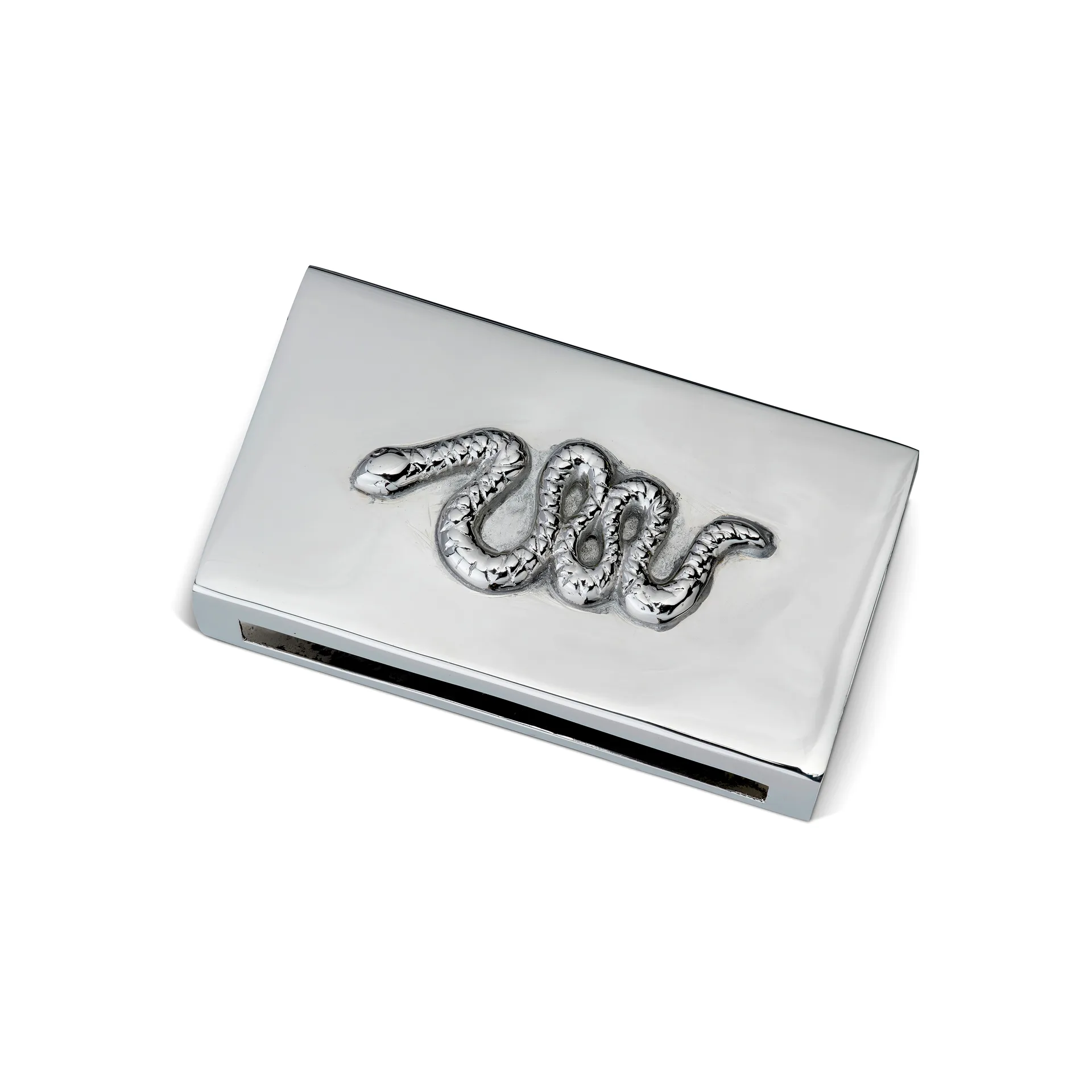 Funda para caja de cerillas Coral Snake, Latón niquelado Classic Collection