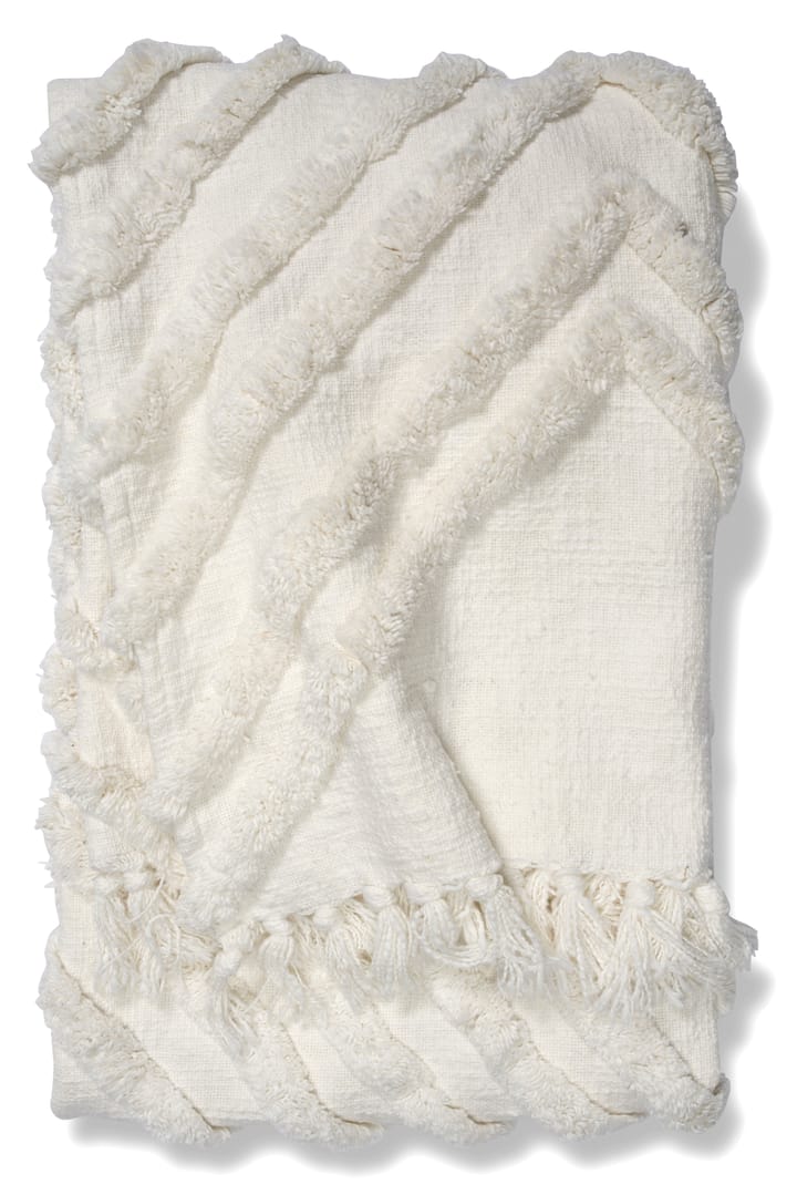 Manta de algodón Edge 130x170 cm, White Classic Collection