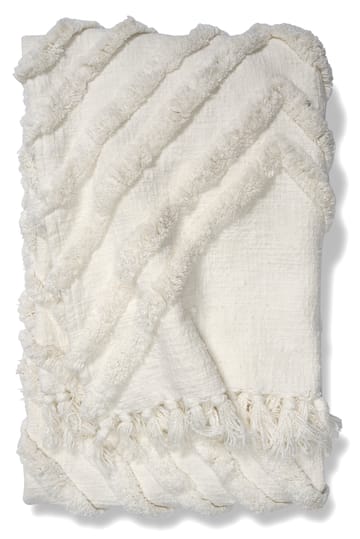 Manta de algodón Edge 130x170 cm - White - Classic Collection