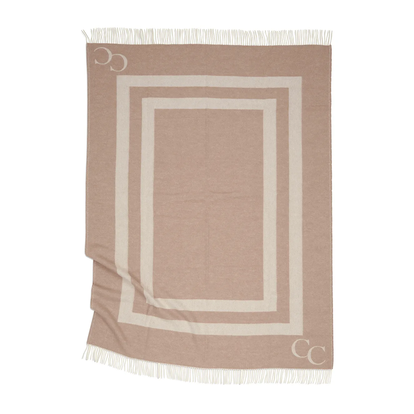 Manta de lana Monogram 130x200 cm, Beige Classic Collection