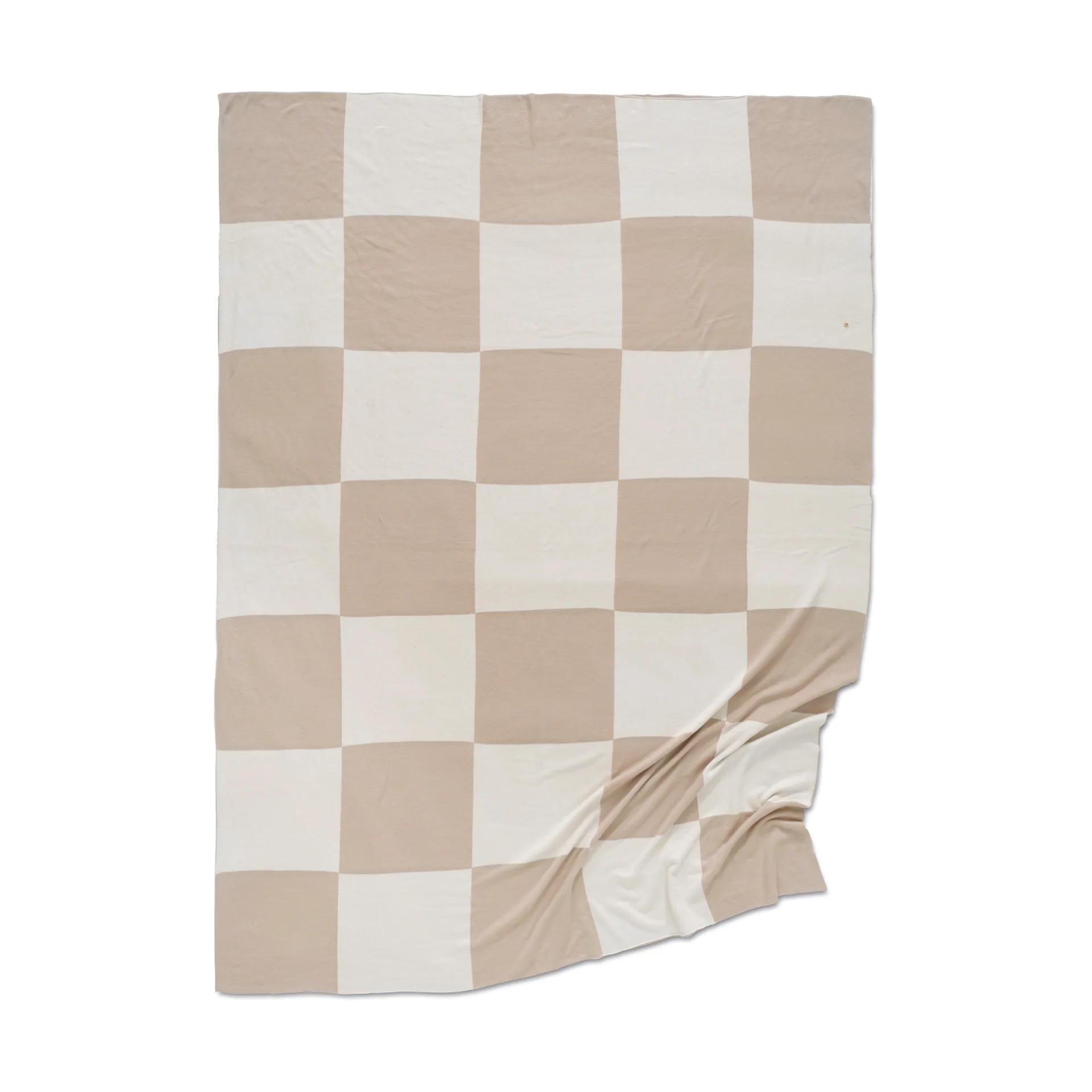 Manta Square 130x170 cm, Beige-blanco Classic Collection