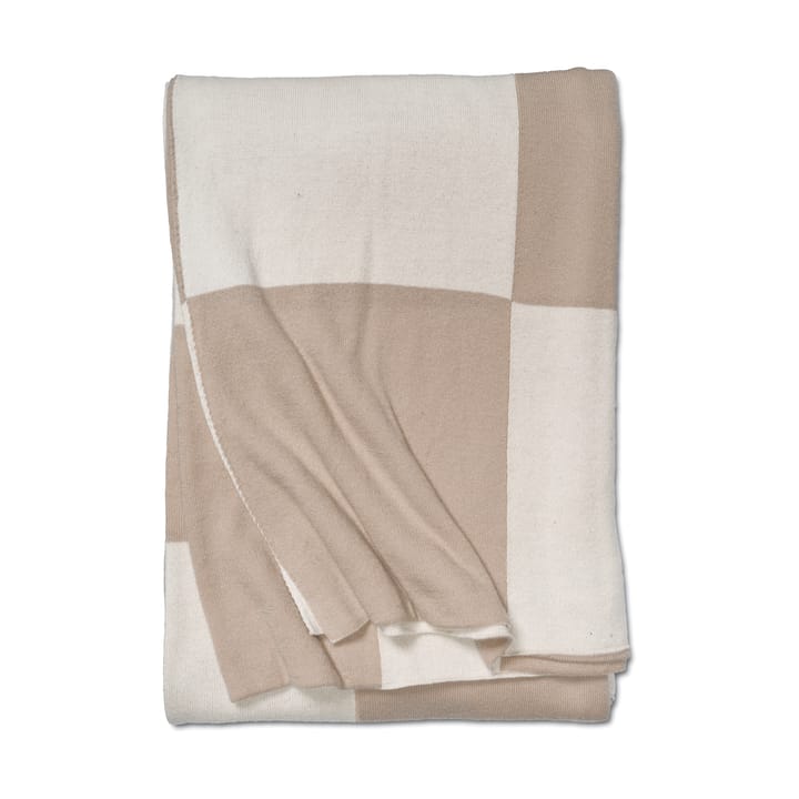 Manta Square 130x170 cm, Beige-blanco Classic Collection