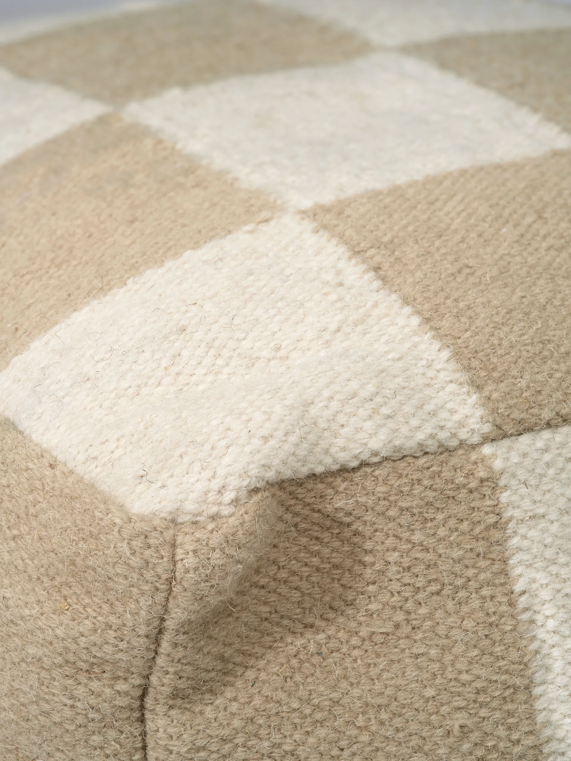 Puf Square 50x50 cm, Blanco-natural Classic Collection