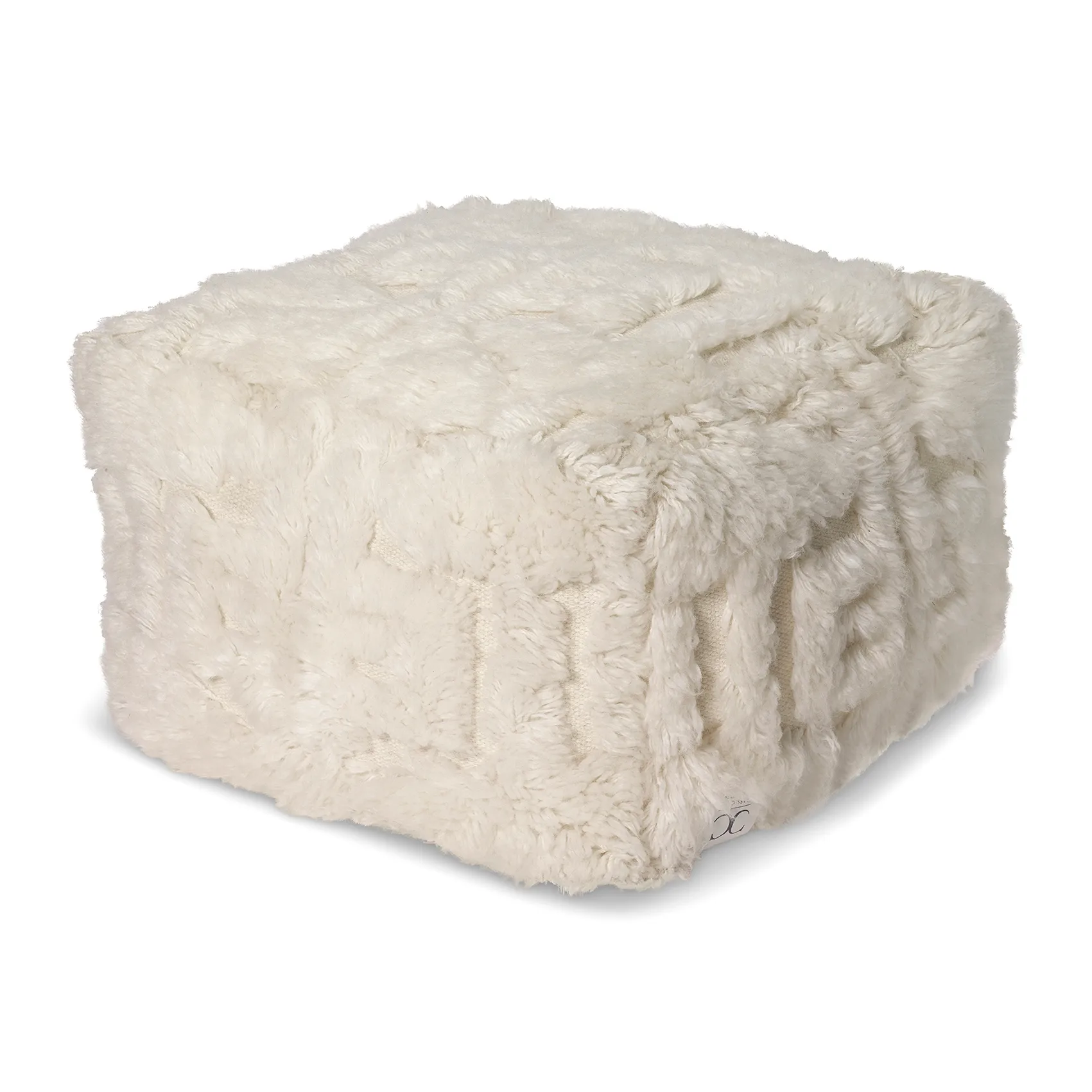 Puff Casablanca 55x55 cm, blanco Classic Collection