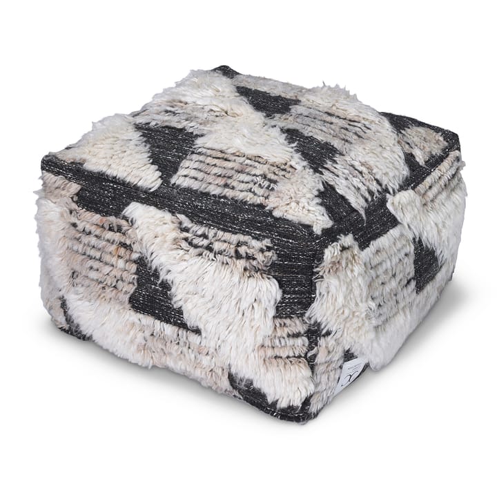 Puff Marrakesh 55x55 cm - Ivory-charcoal - Classic Collection