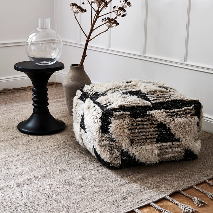 Puff Marrakesh 55x55 cm - Ivory-charcoal - Classic Collection