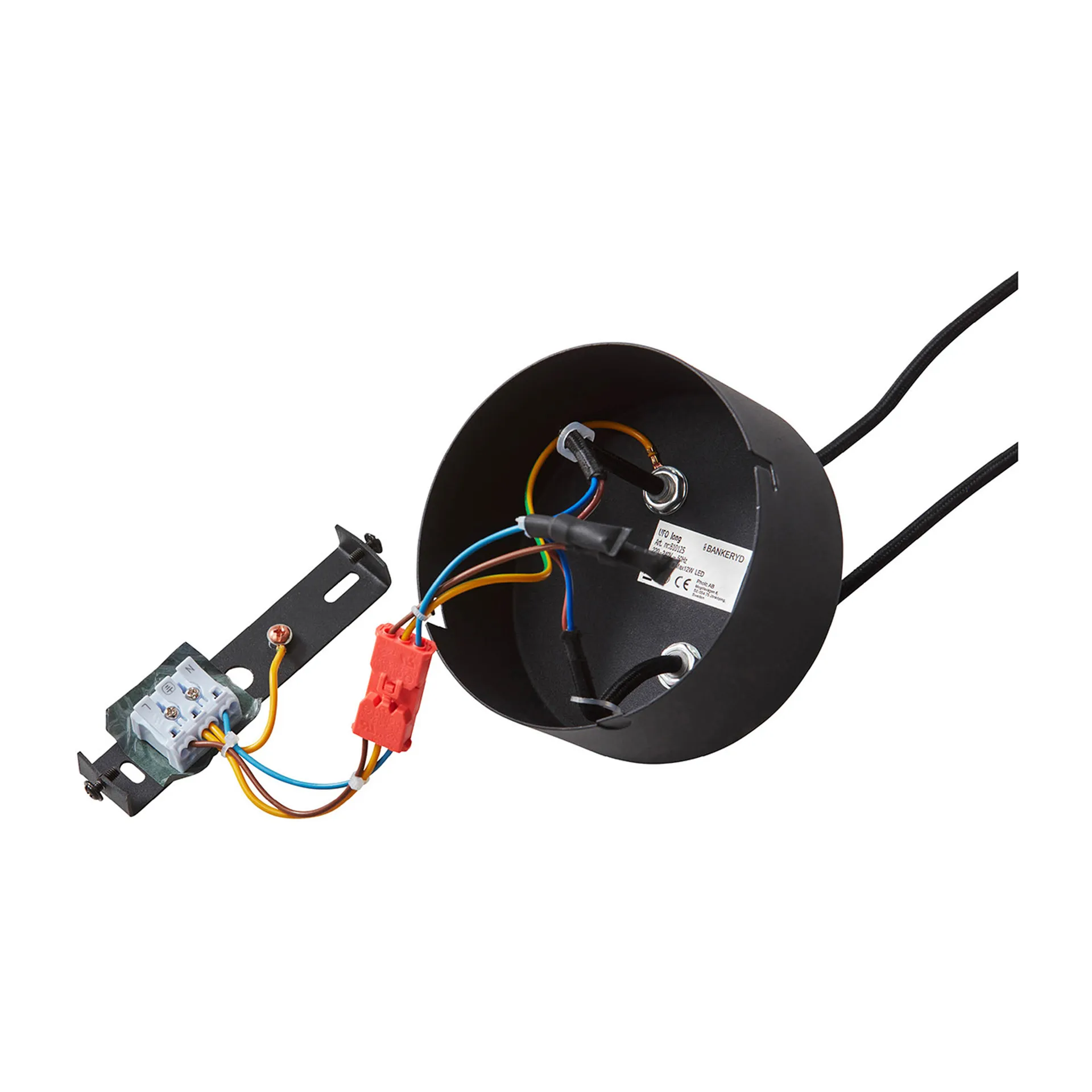 Lámpara colgante Ufo Long, negro CO Bankeryd