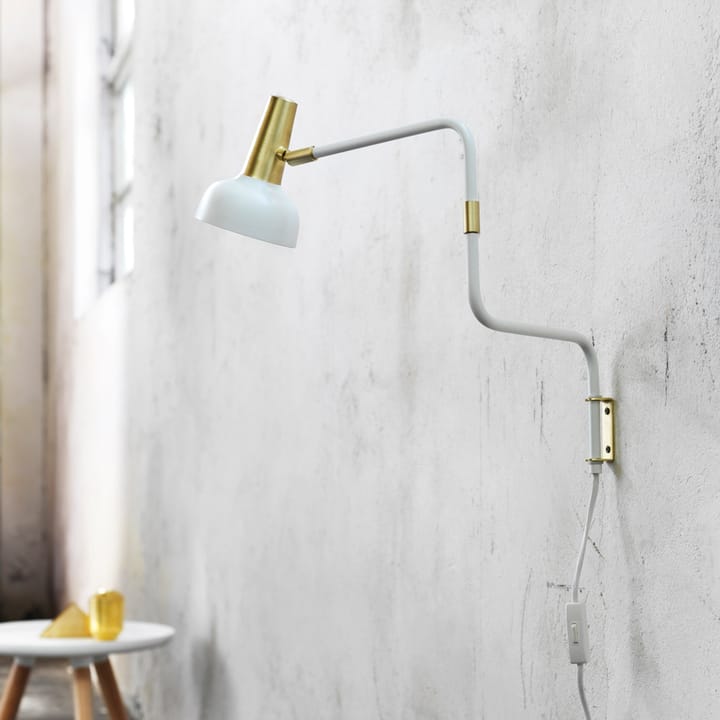 Lámpara de pared Ray, Blanco, detalles de níquel CO Bankeryd