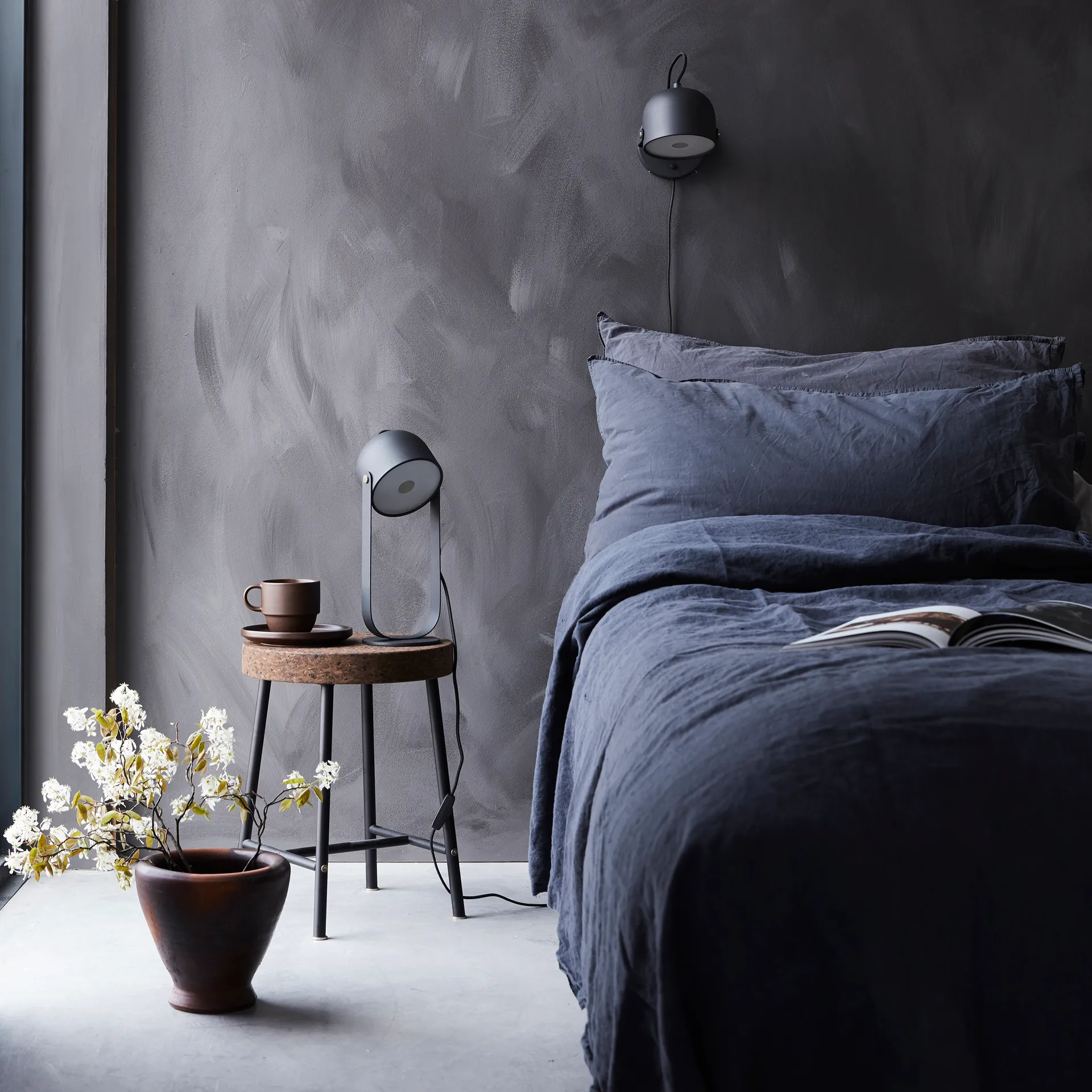 Lámpara de pared Svejk 13, negro-níquel CO Bankeryd