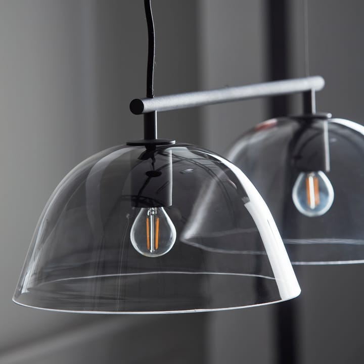 Lámpara de techo Wendo 70 vidrio color humo - negro - CO Bankeryd