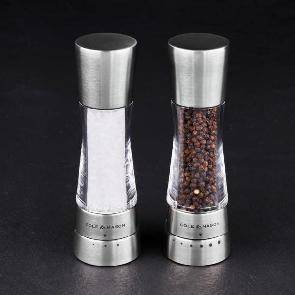 Set de molinillos de sal y pimienta Cole & Mason Derwent 19 cm, Plateado Cole & Mason