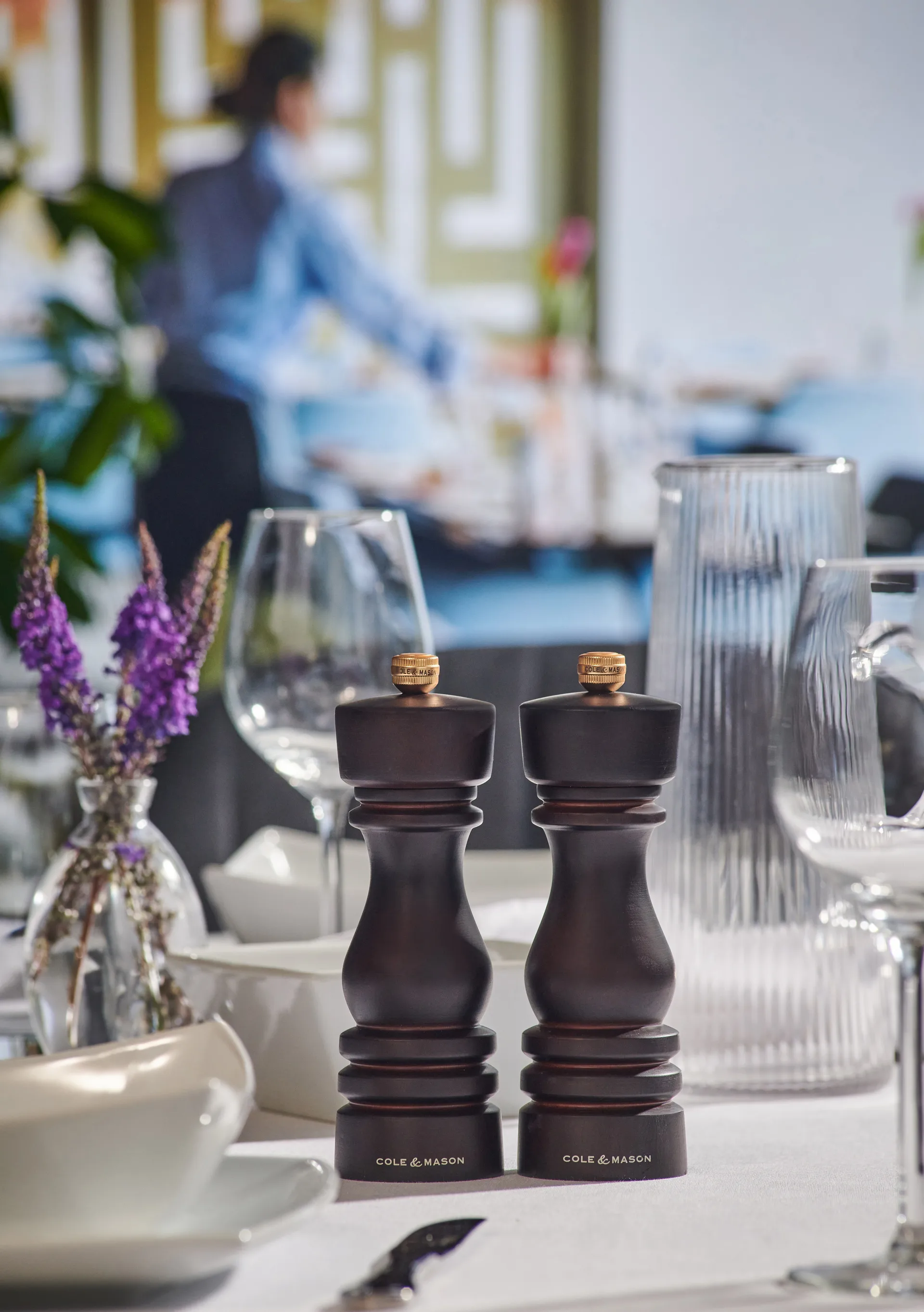 Set de molinillos de sal y pimienta London 18 cm, Chocolate Cole & Mason