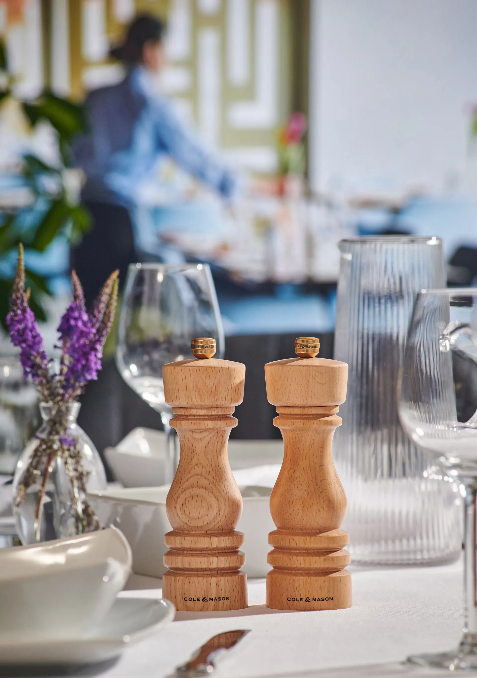 Set de molinillos de sal y pimienta London 18 cm, Natural Cole & Mason