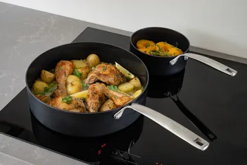 Cazo con tapa Combekk Element de aluminio negro - Ø18 cm - Combekk