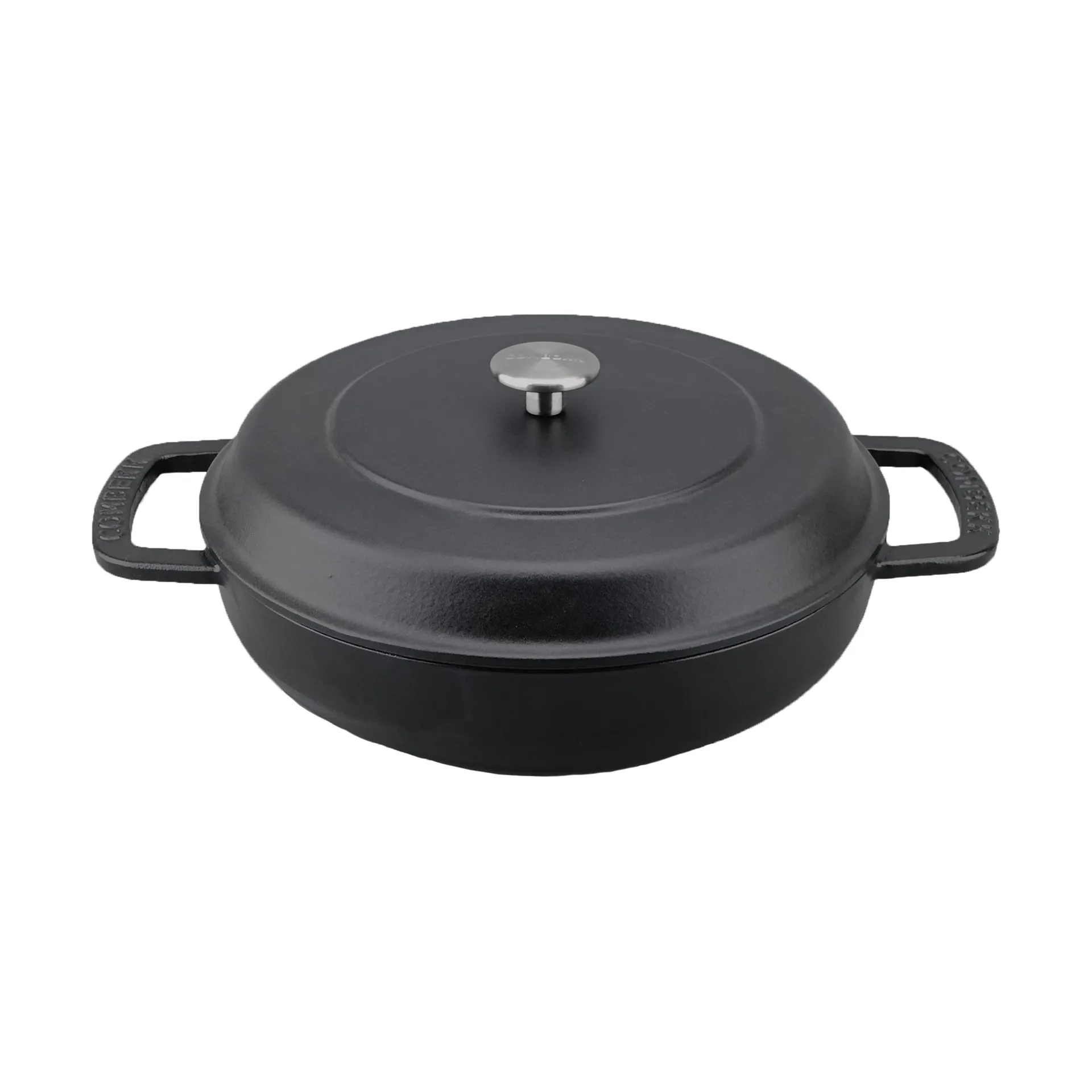 Cazuela de hierro fundido esmaltado Combekk Enameled Ø28 cm, Pomo negro-silver Combekk