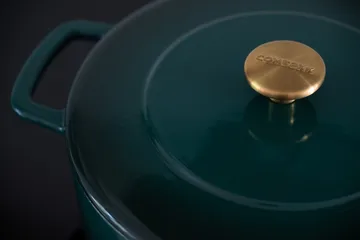 Olla de hierro fundido esmaltada Combekk Enameled Ø24 cm  - Holly Green-tirador gold - Combekk