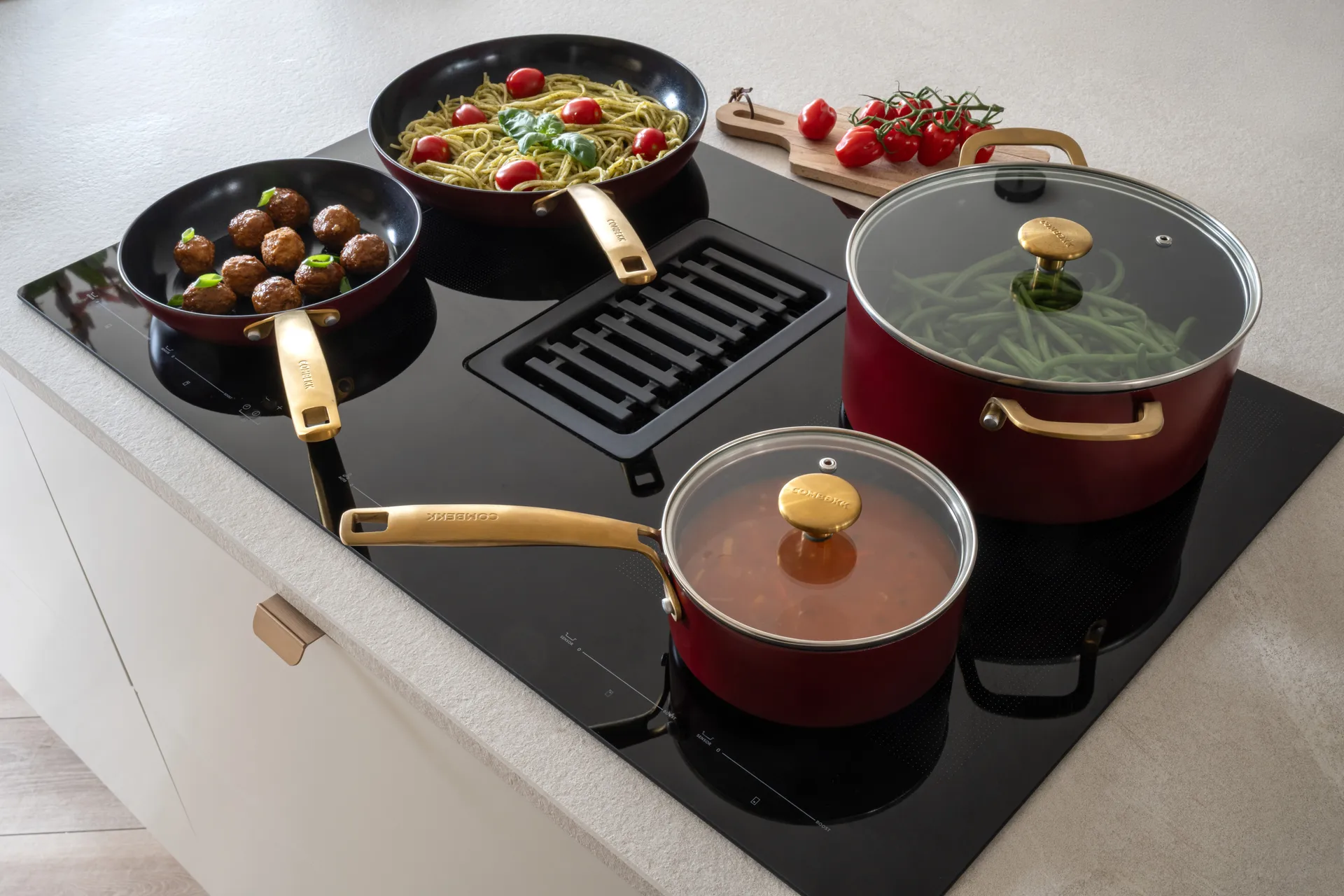 Set de sartenes Combekk Element, 2 piezas, Bordeaux Combekk