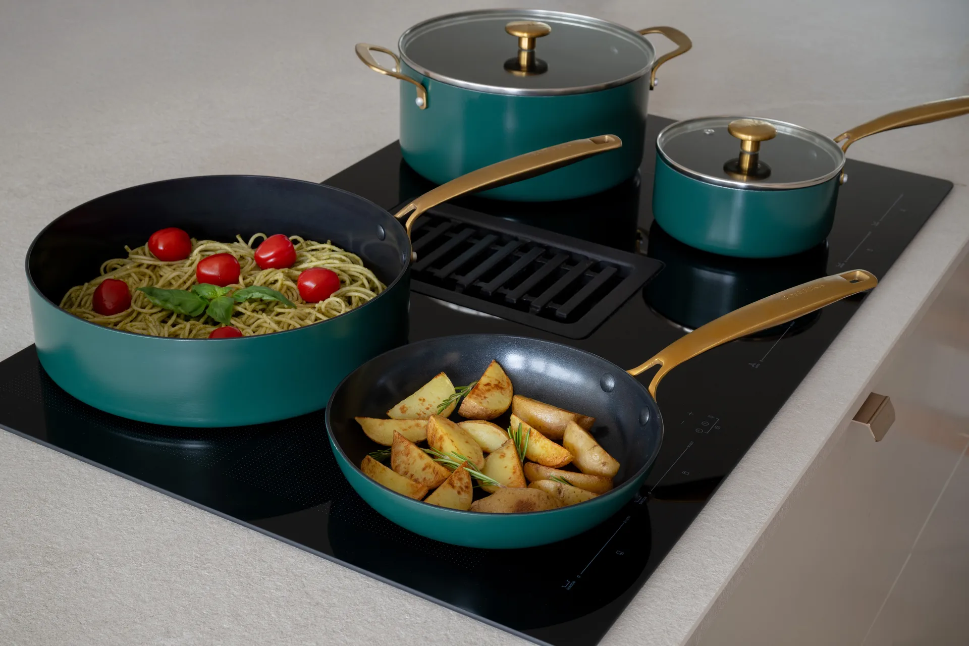 Set de sartenes Combekk Element, 2 piezas, Holly Green Combekk