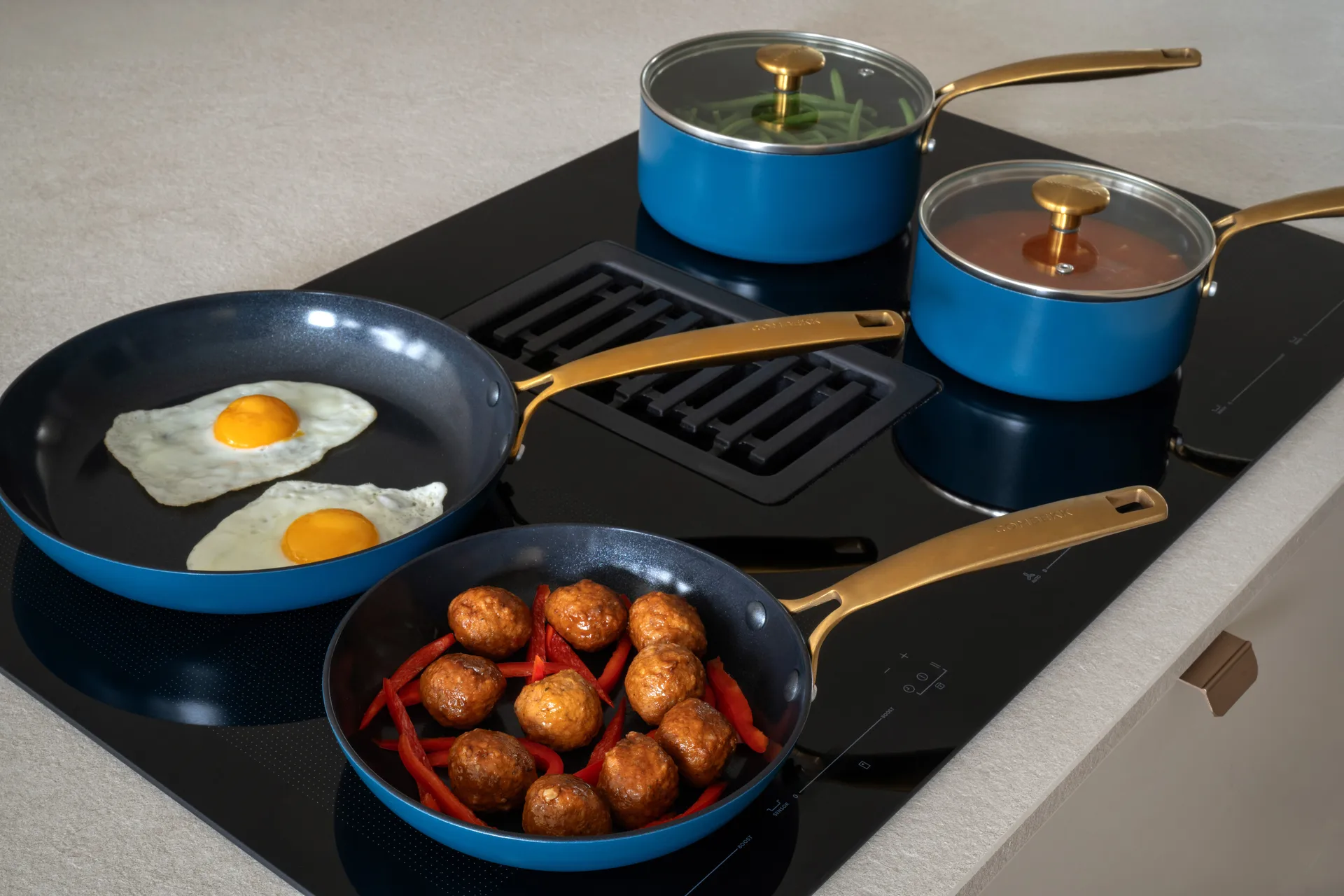 Set de sartenes Combekk Element, 2 piezas, Ocean Blue Combekk