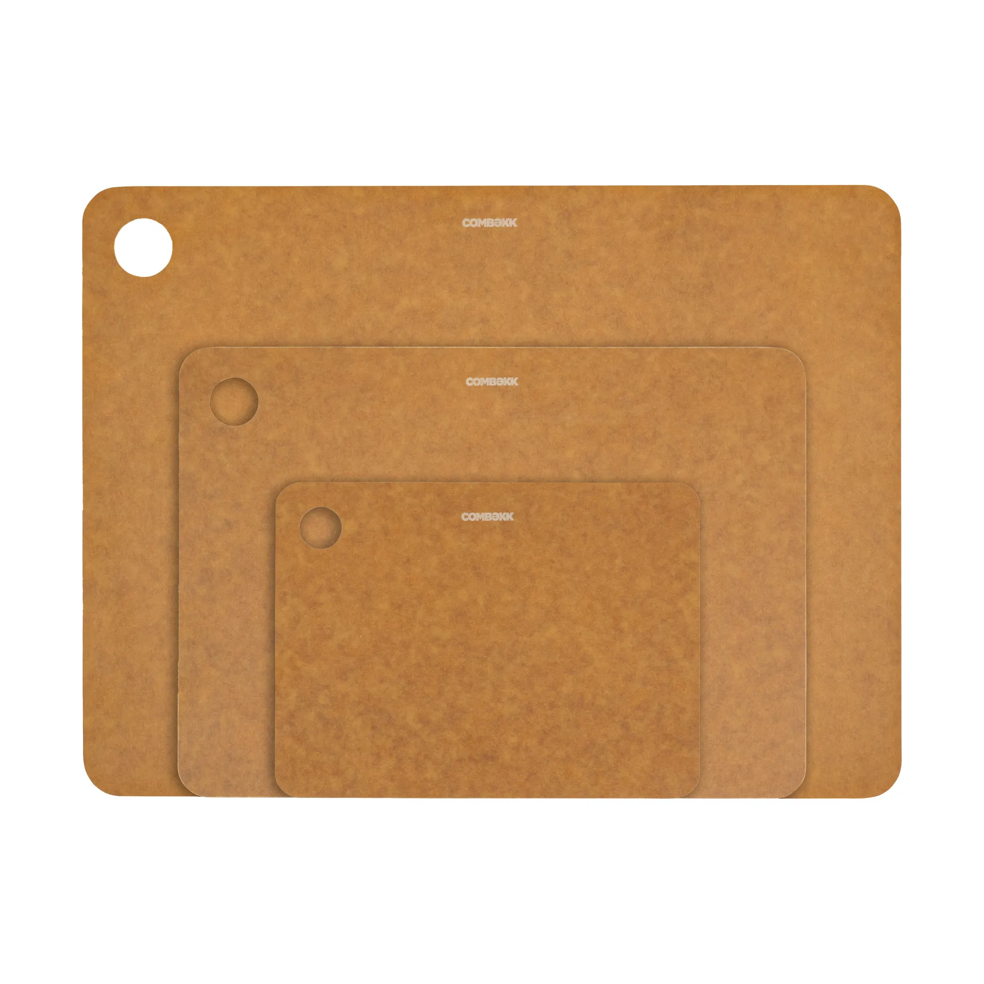 Tabla de cortar de madera Combekk, 3 piezas, Marrón Combekk