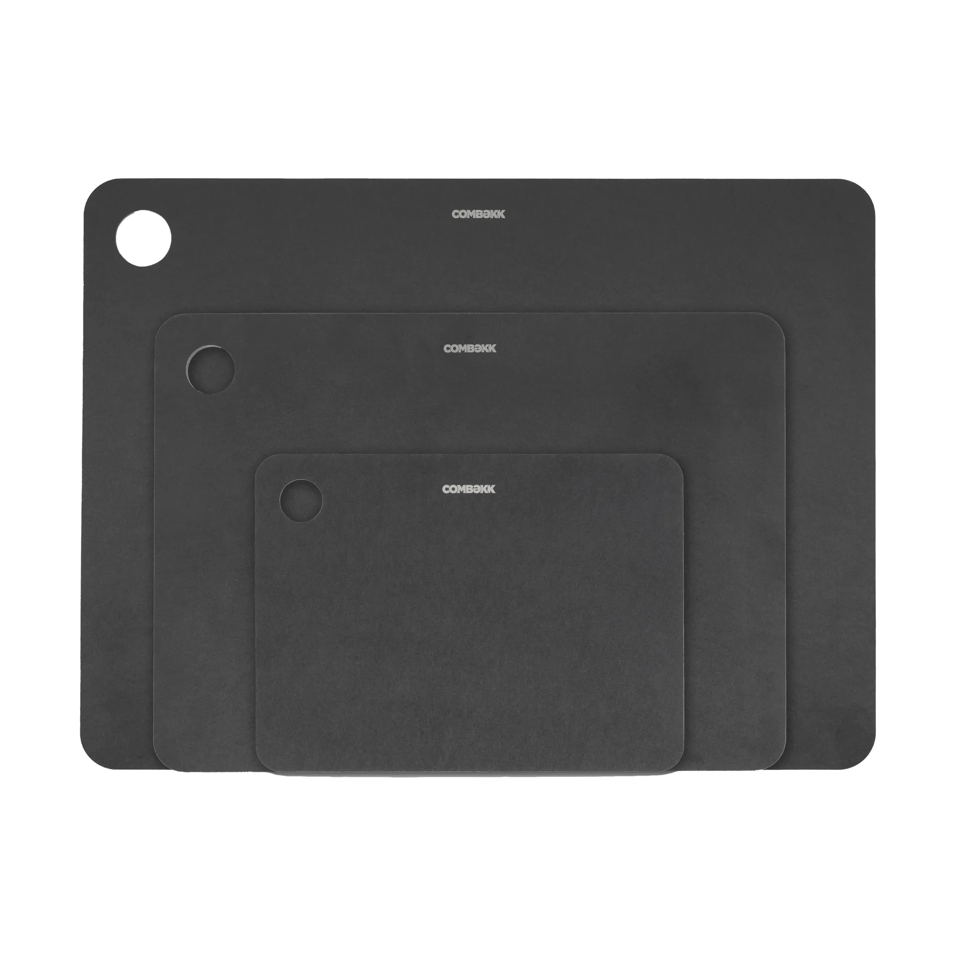 Tabla de cortar de madera Combekk, 3 piezas, Negro Combekk
