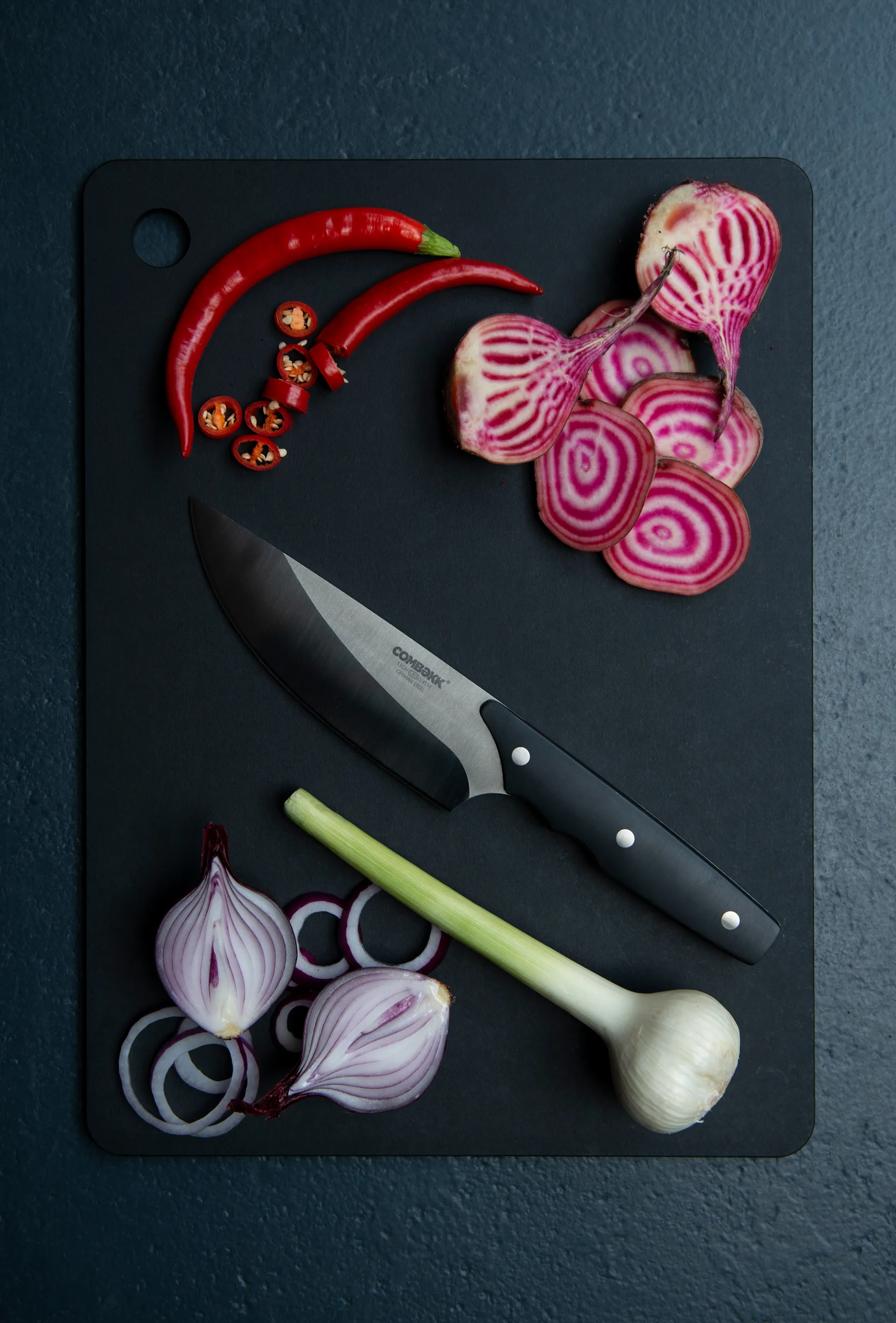 Tabla de cortar de madera Combekk, 3 piezas, Negro Combekk