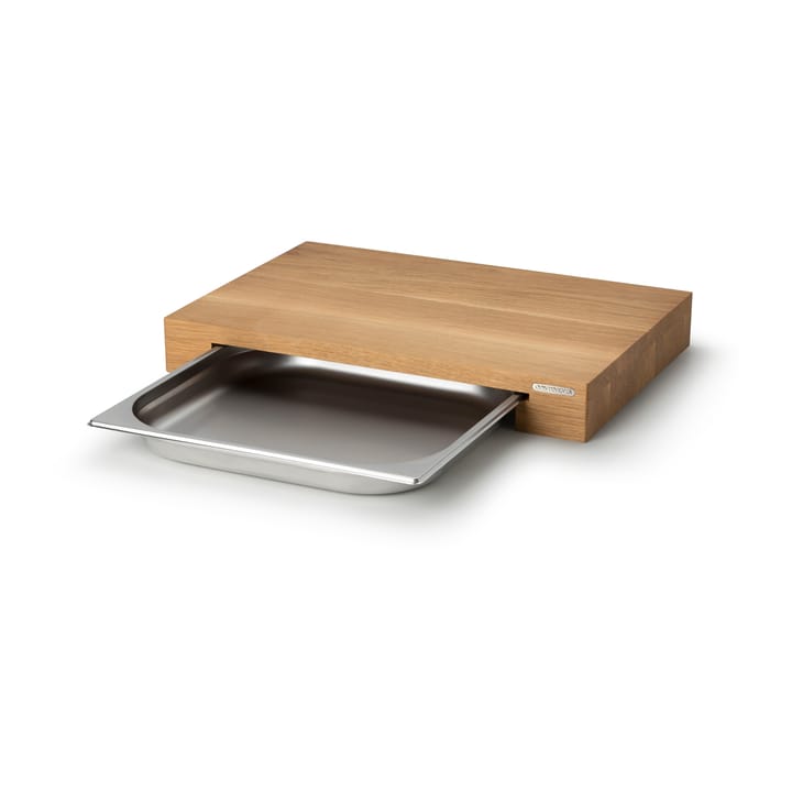 Tabla de cortar roble con 1 bandeja - 27x39 cm - Continenta
