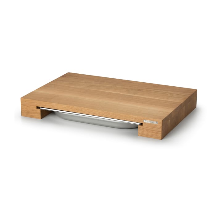 Tabla de cortar roble con 1 bandeja, 27x39 cm Continenta