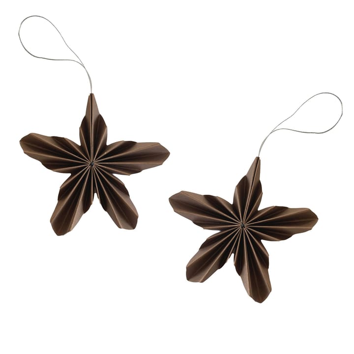 2 Colgantes de Navidad Paper Stars - Coffee - Cooee Design