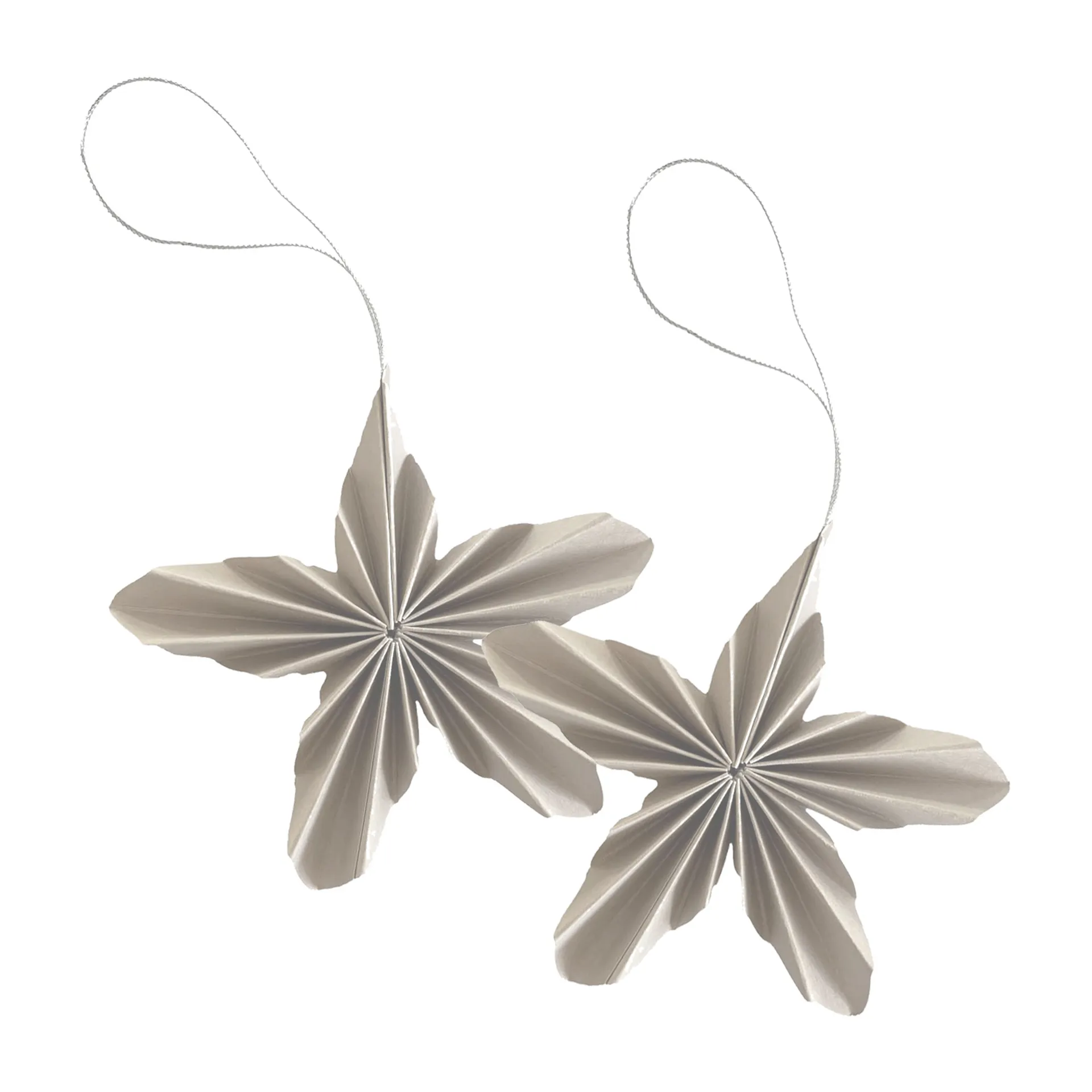 2 Colgantes de Navidad Paper Stars, Natural Cooee Design