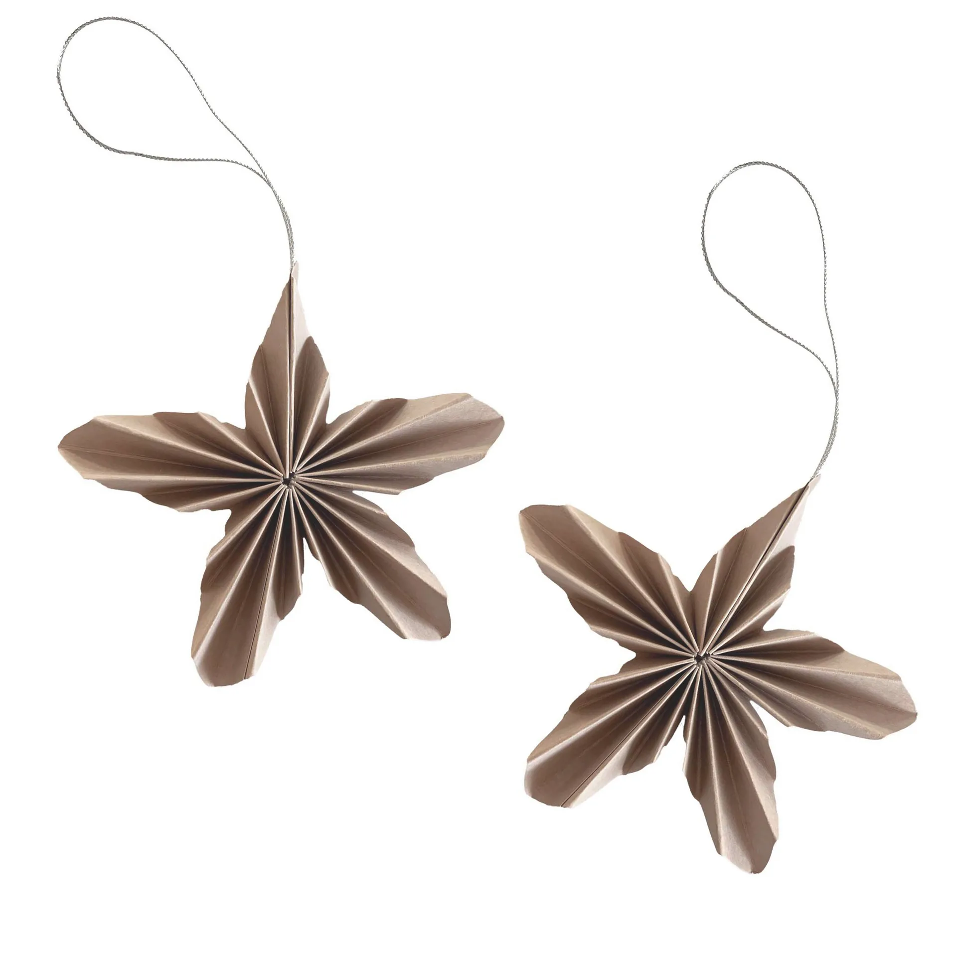 2 Colgantes de Navidad Paper Stars, Pale pink Cooee Design