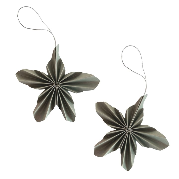 2 Colgantes de Navidad Paper Stars - Sage Green - Cooee Design