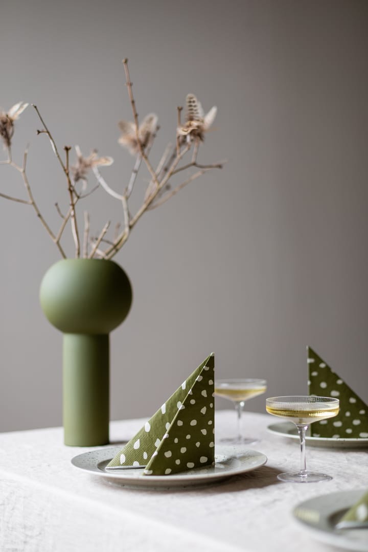 20 Servilletas Dots 33x33 cm, Olive Cooee Design