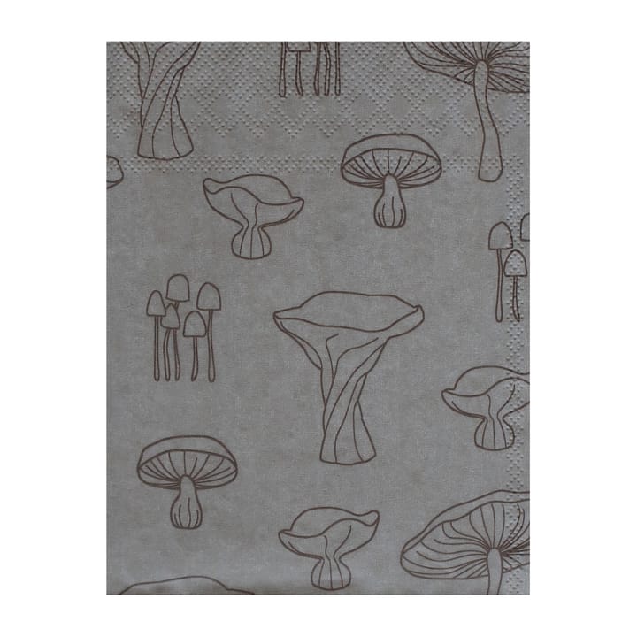 20 Servilletas Fungi 33x33 cm - Sand-hazelnut - Cooee Design