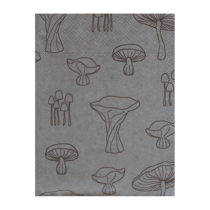 20 Servilletas Fungi 33x33 cm - Sand-hazelnut - Cooee Design