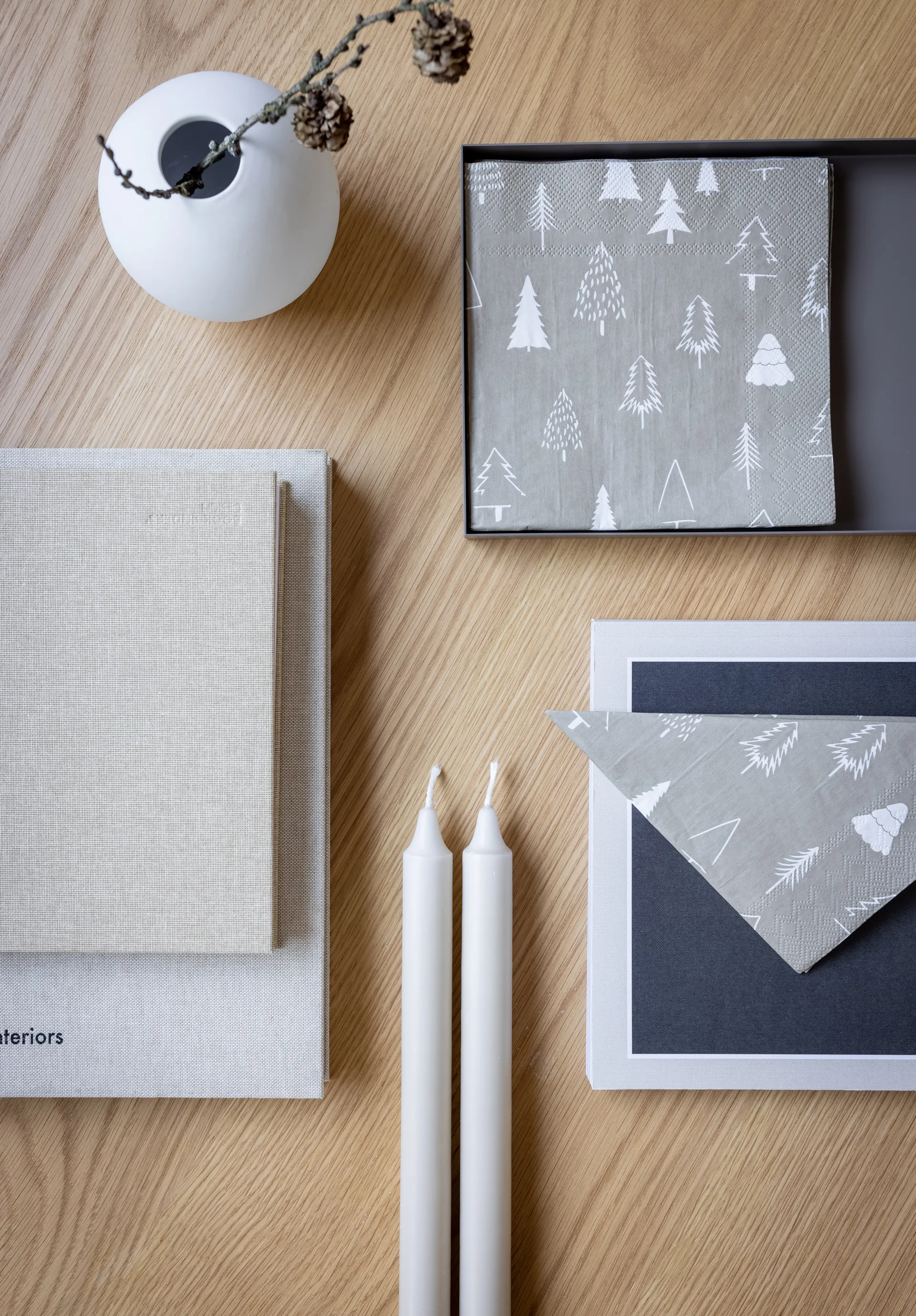 20 Servilletas Woods 33x33 cm, Sand-white Cooee Design