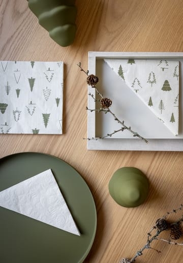 20 Servilletas Woods 33x33 cm - Shell-Olive - Cooee Design