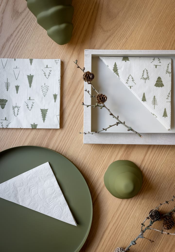20 Servilletas Woods 33x33 cm, Shell-Olive Cooee Design