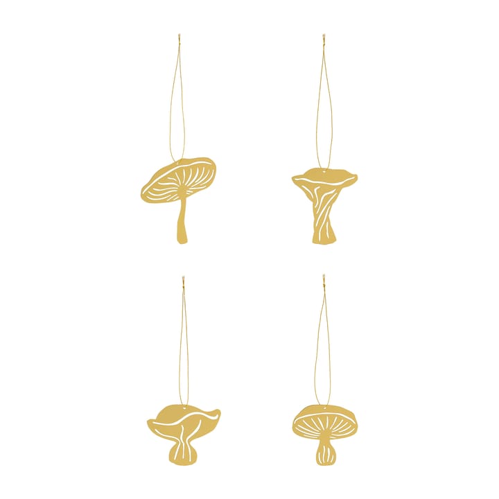 4 Colgantes decorativos Fungi - Latón - Cooee Design