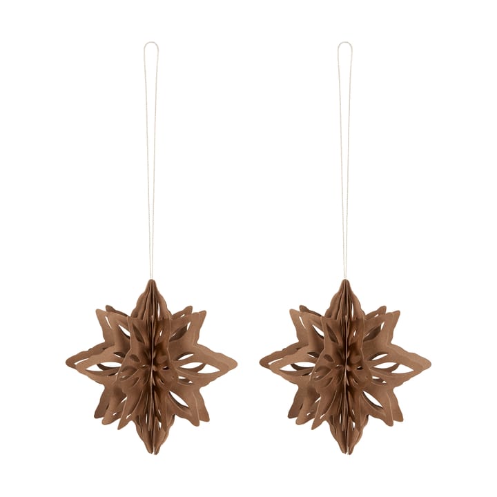 Adorno decorativo Paper Nova star set de 2 - Coffee - Cooee Design