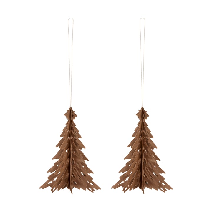 Adorno decorativo Paper Pinetree set de 2 - Coffee - Cooee Design