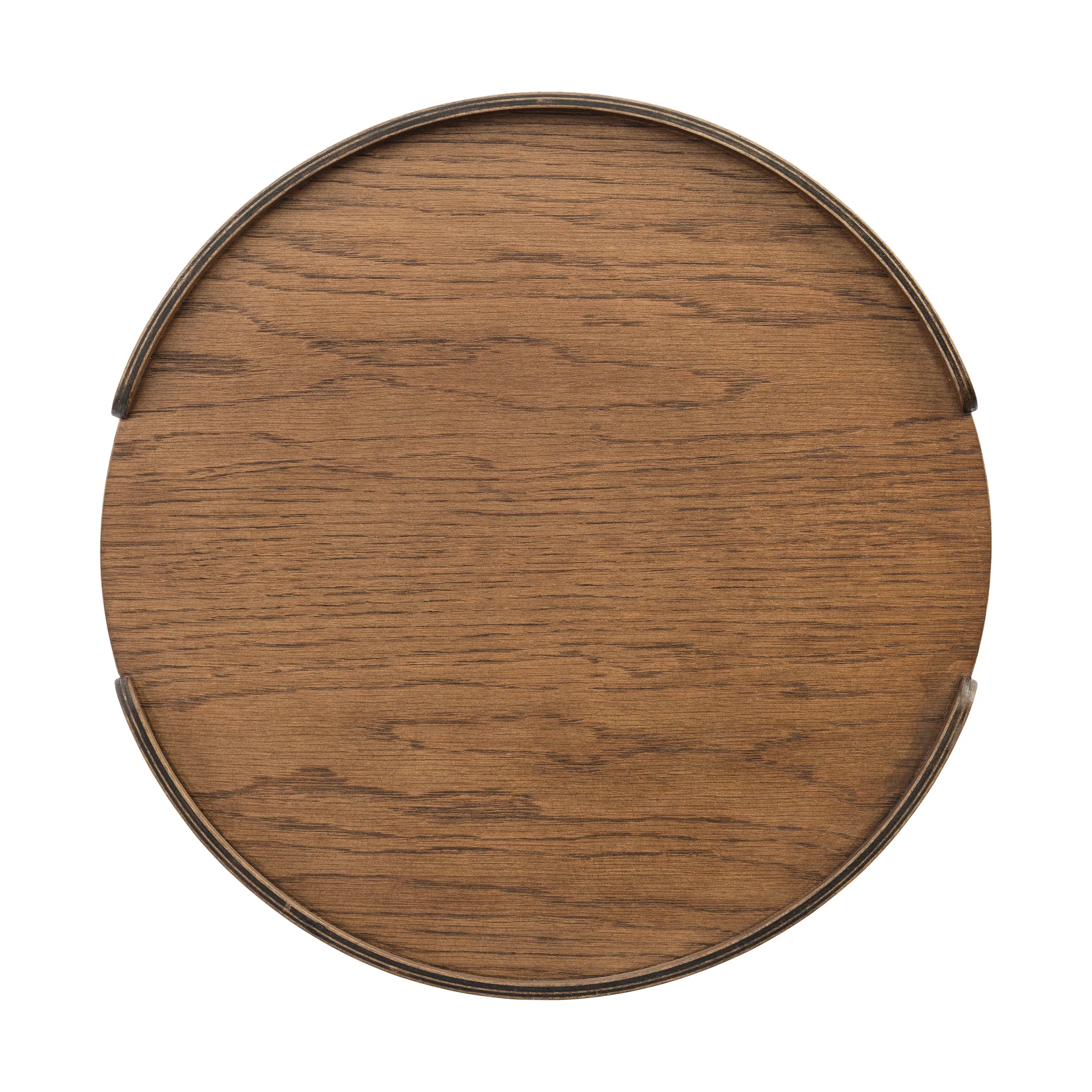 Bandeja Woody, Roble teñido oscuro, Ø35 cm Cooee Design