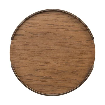 Bandeja Woody - Roble teñido oscuro, Ø35 cm - Cooee Design