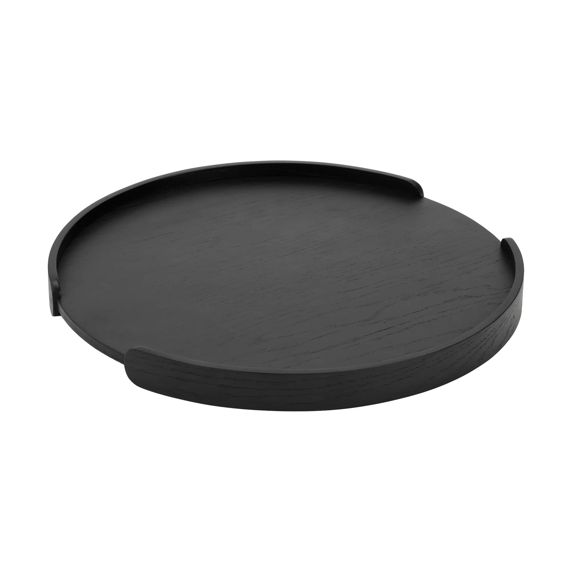 Bandeja Woody, Roble tintado en negro, Ø35 cm Cooee Design