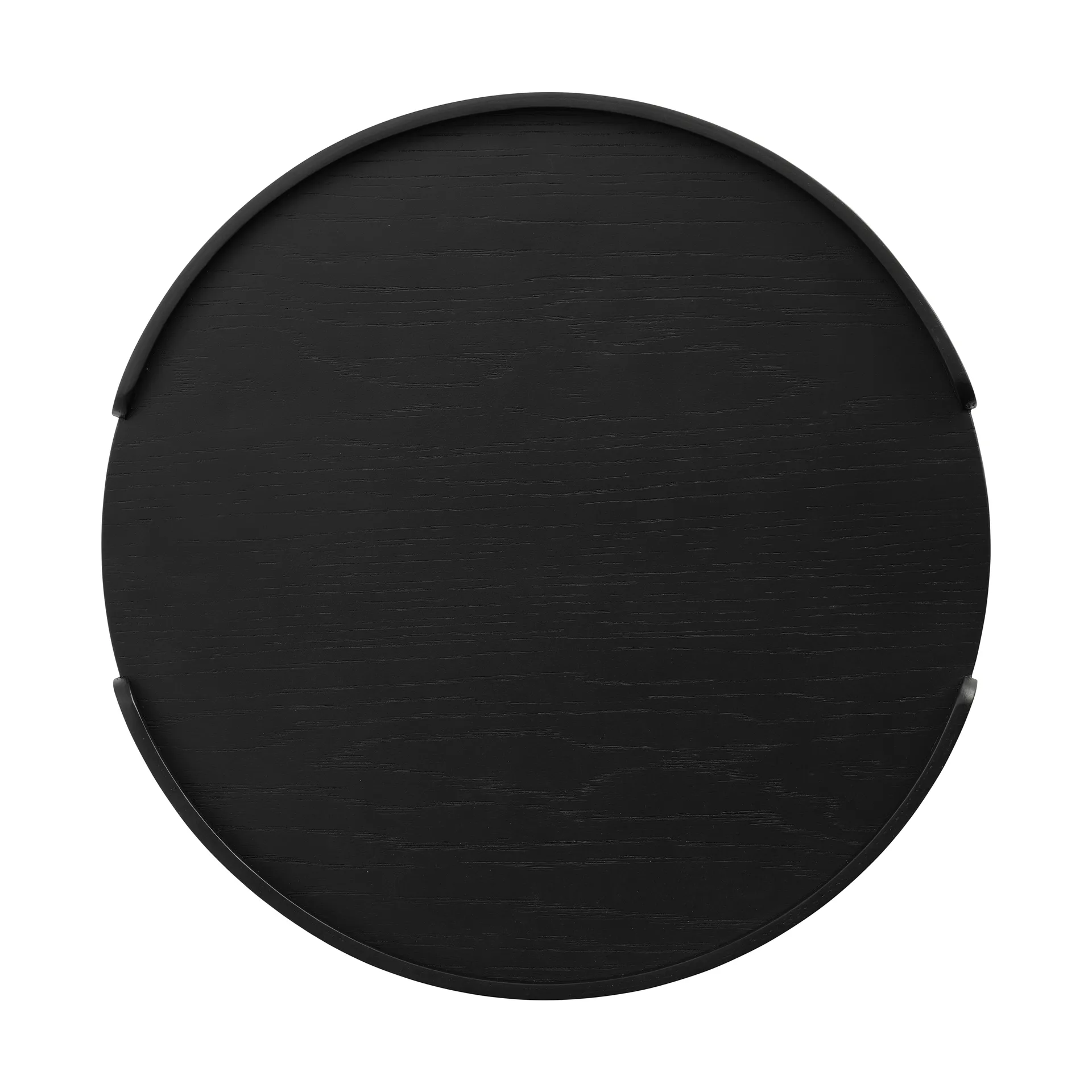 Bandeja Woody, Roble tintado en negro, Ø35 cm Cooee Design