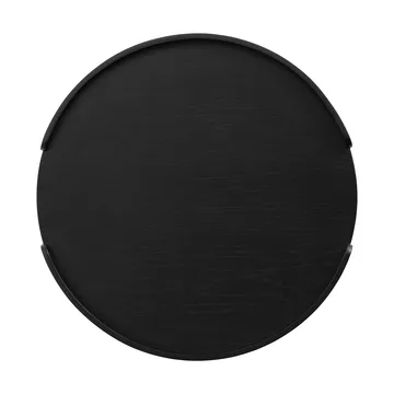 Bandeja Woody - Roble tintado en negro, Ø35 cm - Cooee Design