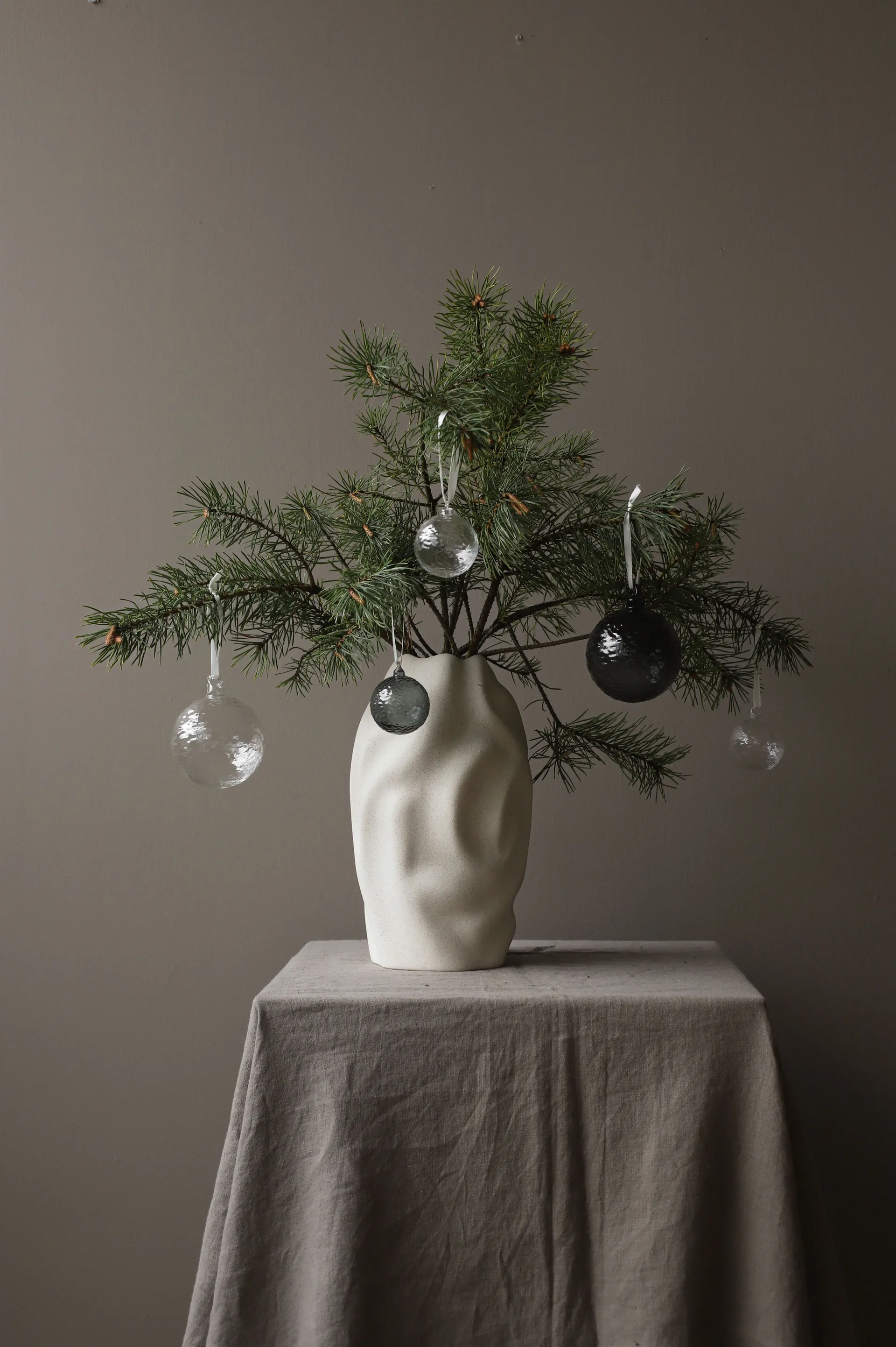 Bola de Navidad Gry Marble Ø5 cm, Smoke Cooee Design