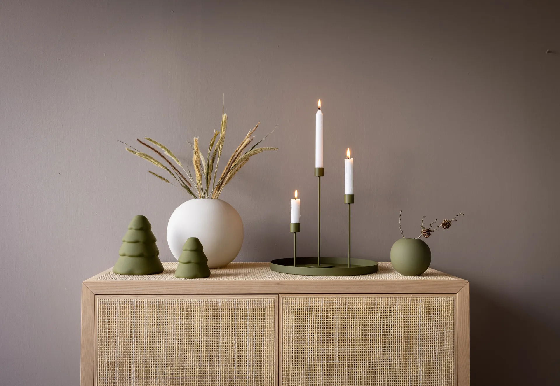Candelabro Cooee 13 cm, Olive Cooee Design