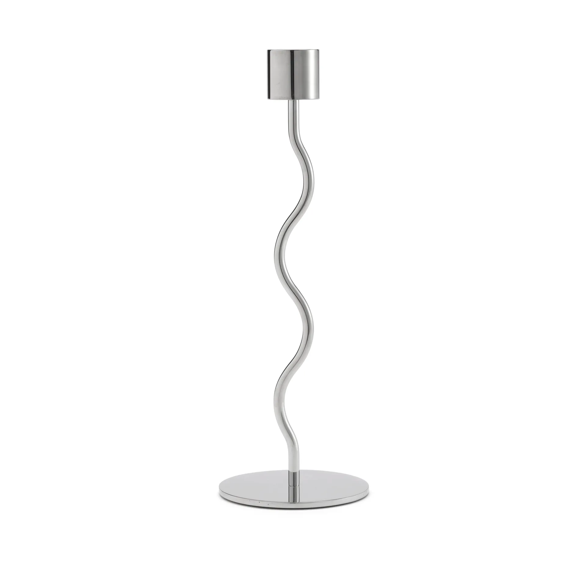 Candelabro Curved 23 cm, Acero inoxidable Cooee Design