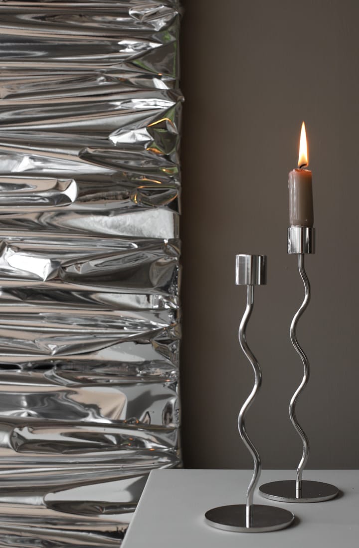 Candelabro Curved 23 cm, Acero inoxidable Cooee Design